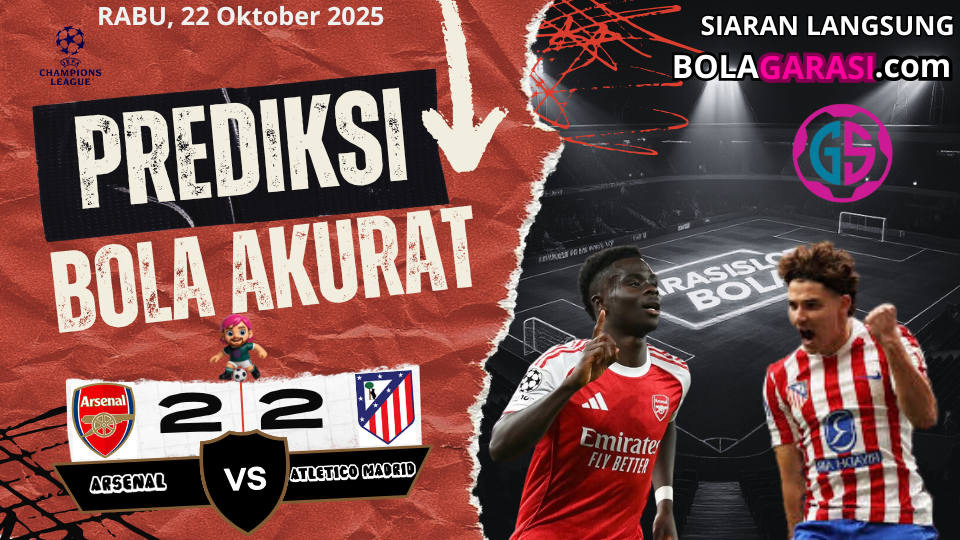 Prediksi Arsenal vs Atletico Madrid 2025 Duel Taktik Dua Raksasa Eropa di GARASISLOT
