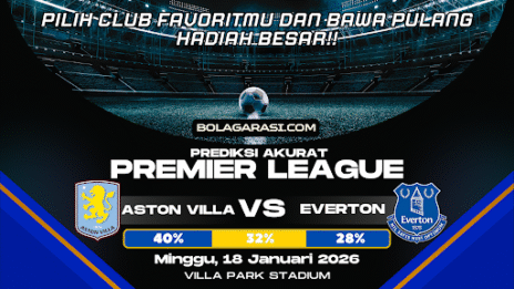 GARASISLOT Prediksi bola Aston Villa vs Everton
