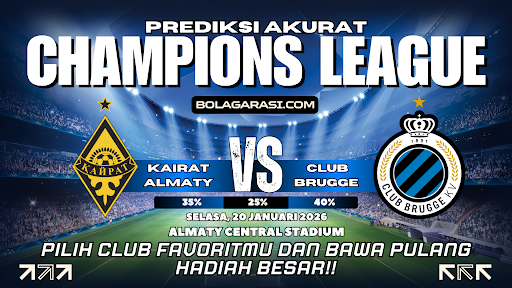 GARASISLOT Prediksi bola Kairat Almaty vs Club Brugge