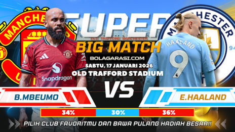 GARASISLOT Prediksi bola Manchester United vs Manchester City