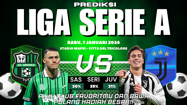 GARASISLOT Prediksi bola Sassuolo vs Juventus
