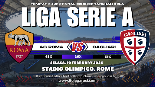 GARASISLOT Prediksi bola AS Roma vs Cagliari