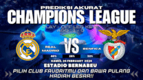 GARASISLOT Prediksi bola Real Madrid vs Benfica