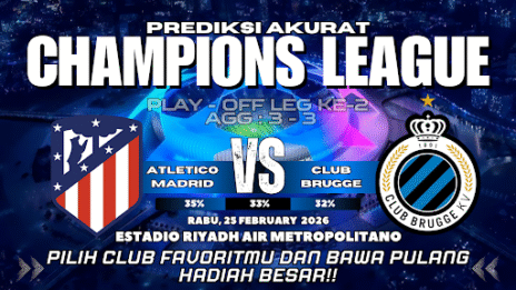 Prediksi bola Atletico Madrid vs Club Brugge