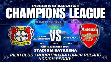 GARASISLOT Prediksi baola Bayer Leverkusen vs Arsenal