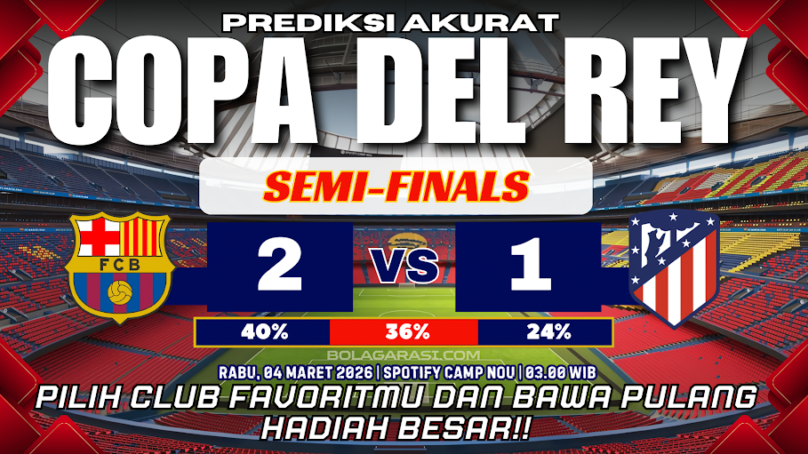 GARASISLOT Prediksi bola Barcelona vs Atletico Madrid