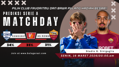 GARASISLOT Prediksi bola Como vs AS Roma