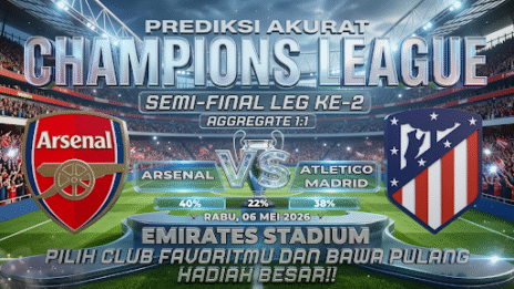GARASISLOT Prediksi bola Arsenal vs Atletico Madrid